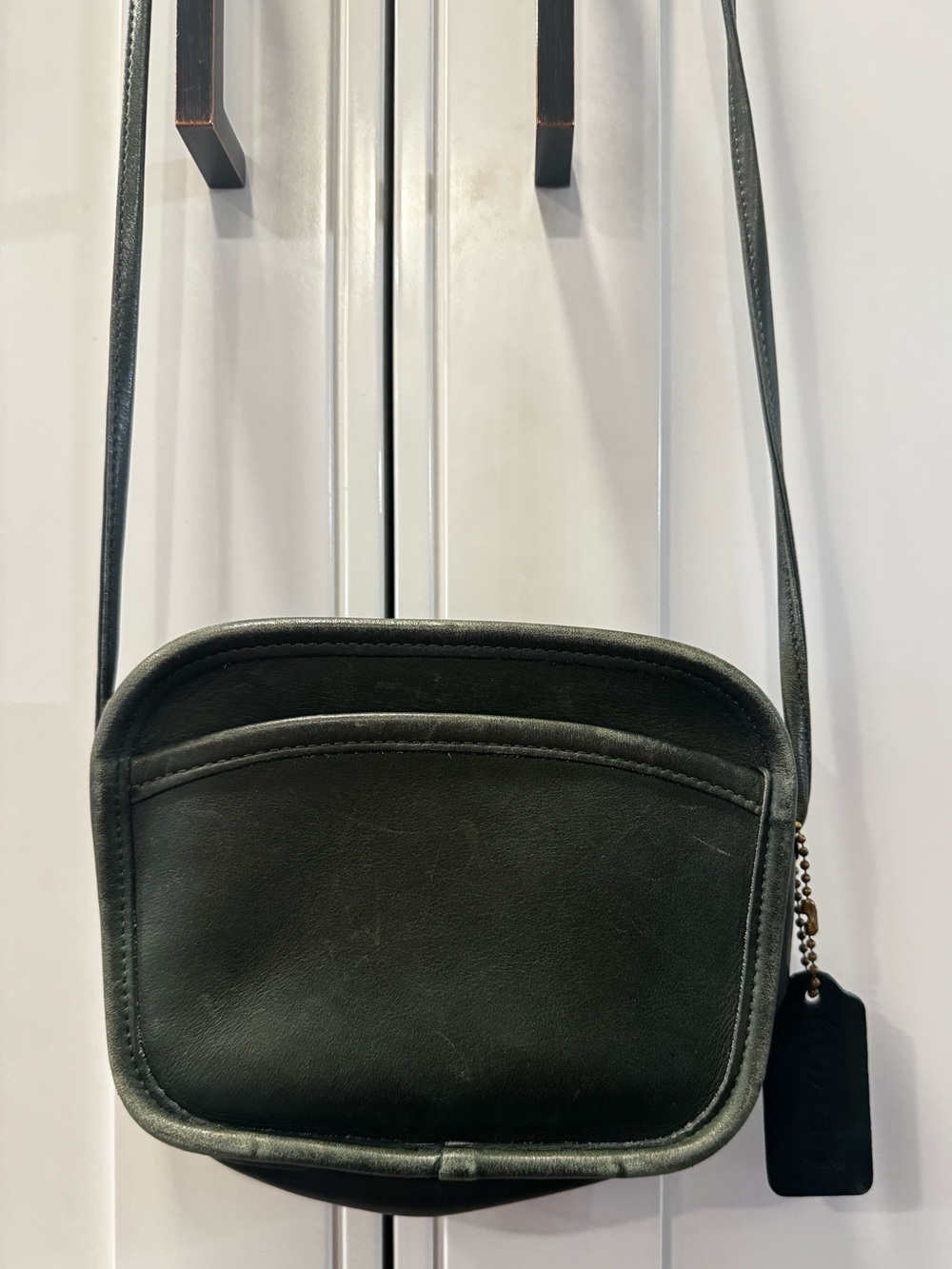 Vintage Extremely Rare Classic Coach Hadley Crossbody Bag Green 338